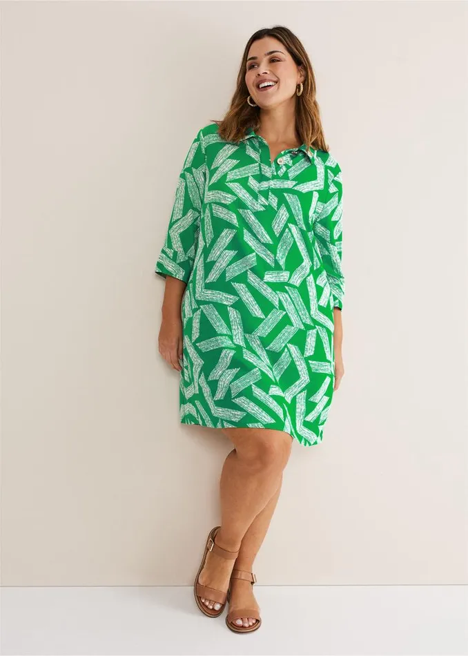Phase Eight Dresses Penele Abstract Mini Dress Green 8211 Women