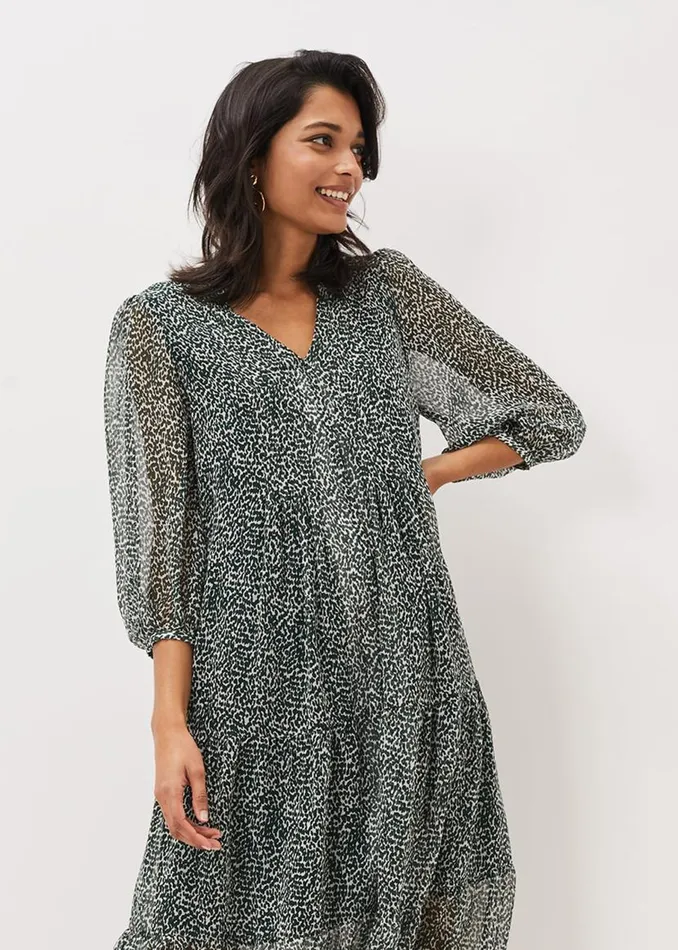 Phase Eight Dresses Penele Ditsy Print Chiffon Midi Dress Greenivory 8211 Women Phase Eight Dresses Penele Ditsy Print Chiffon Midi Dress Greenivory 8211 Women