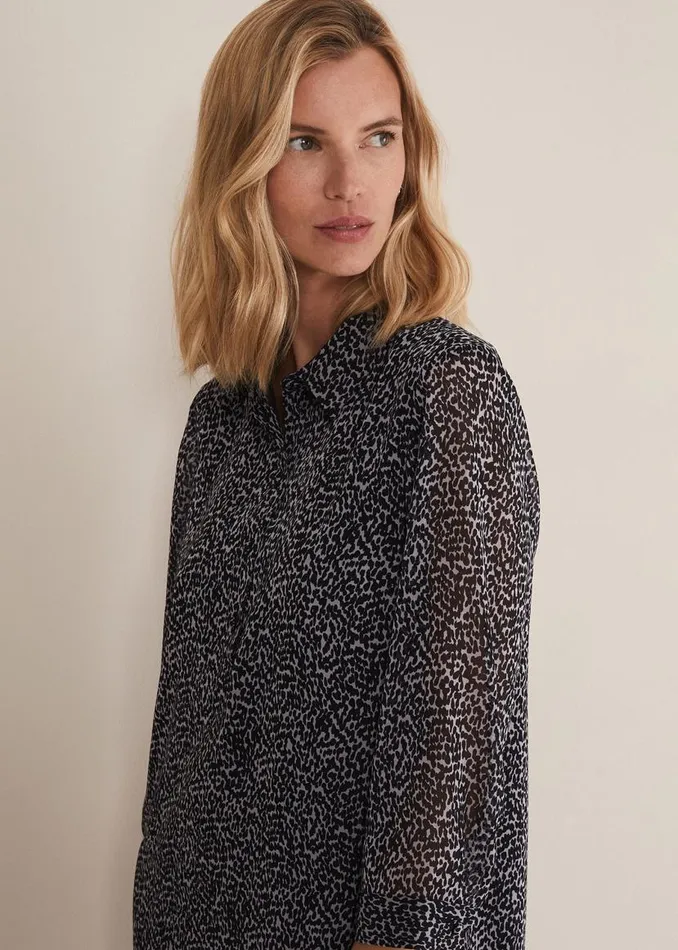 Phase Eight Dresses Penelope Chiffon Mini Dress Blackmulti 8211 Women