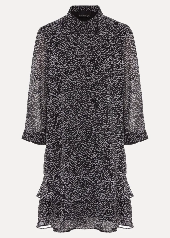 Phase Eight Dresses Penelope Chiffon Mini Dress Blackmulti 8211 Women