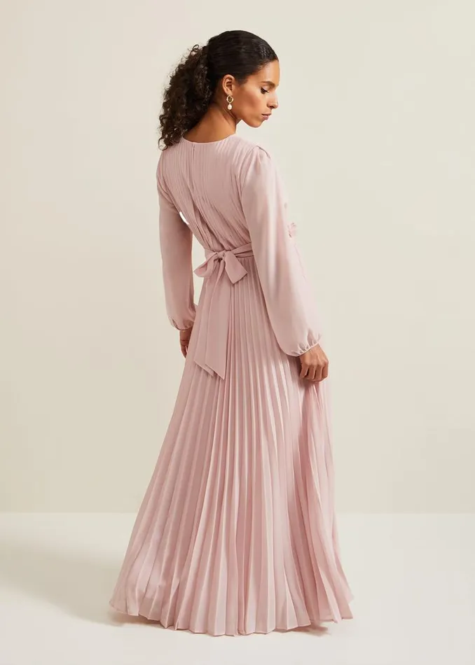 Phase Eight Dresses Petite Alecia Pleated Maxi Dress Antique Rose 8211 Women Phase Eight Dresses Petite Alecia Pleated Maxi Dress Antique Rose 8211 Women