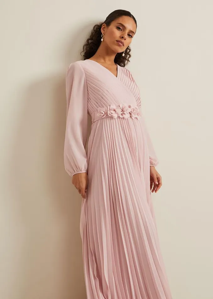 Phase Eight Dresses Petite Alecia Pleated Maxi Dress Antique Rose 8211 Women Phase Eight Dresses Petite Alecia Pleated Maxi Dress Antique Rose 8211 Women