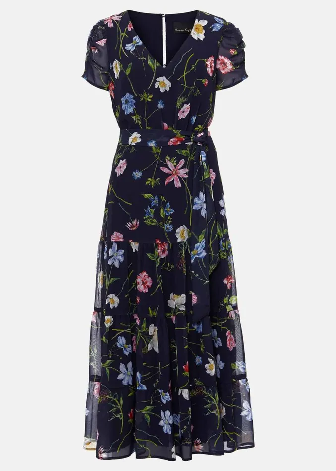Phase Eight Dresses Petite Lola Floral Tiered Midi Dress Navymulti 8211 Women Phase Eight Dresses Petite Lola Floral Tiered Midi Dress Navymulti 8211 Women