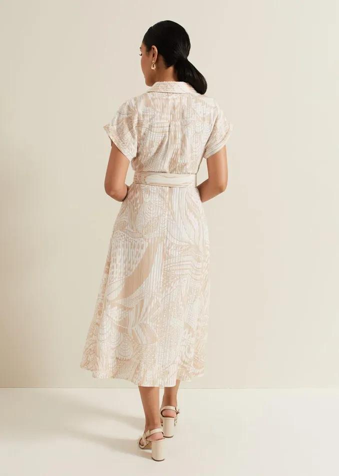 Phase Eight Dresses Petite Mandi Abstract Shirt Dress Neutral 8211 Women