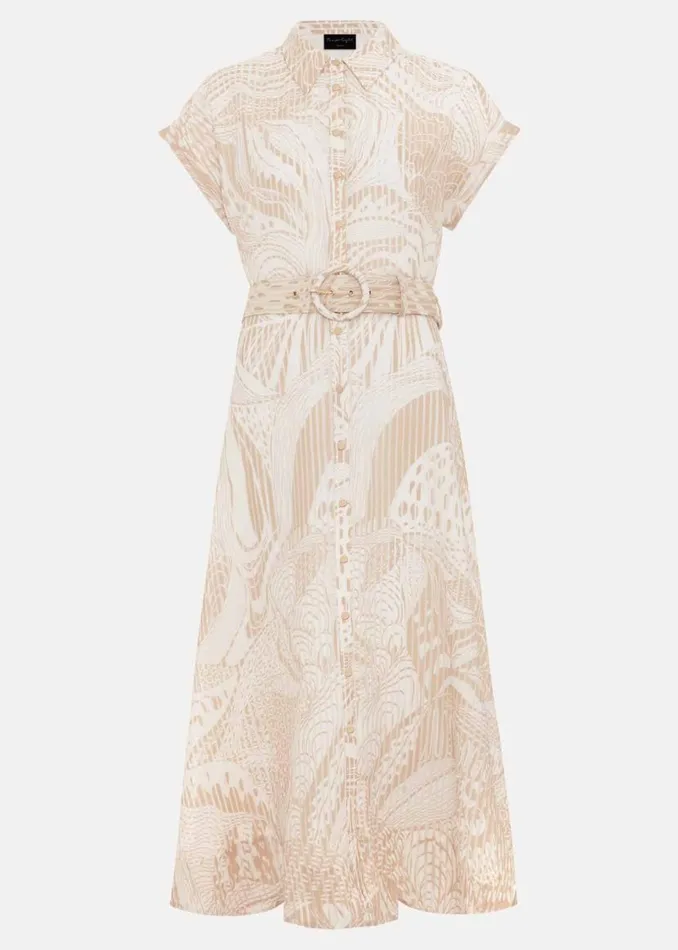 Phase Eight Dresses Petite Mandi Abstract Shirt Dress Neutral 8211 Women