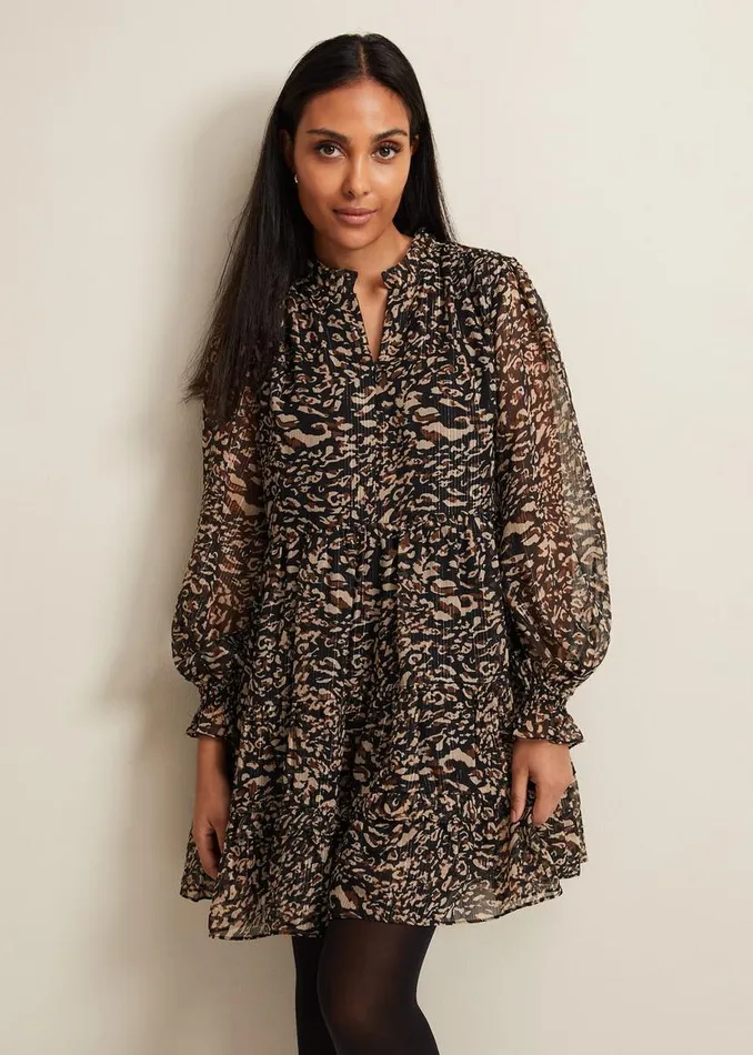 Phase Eight Dresses Petite Shreya Leopard Swing Dress Neutral 8211 Women