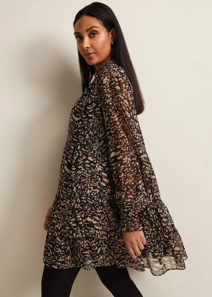 Phase Eight Dresses Petite Shreya Leopard Swing Dress Neutral 8211 Women
