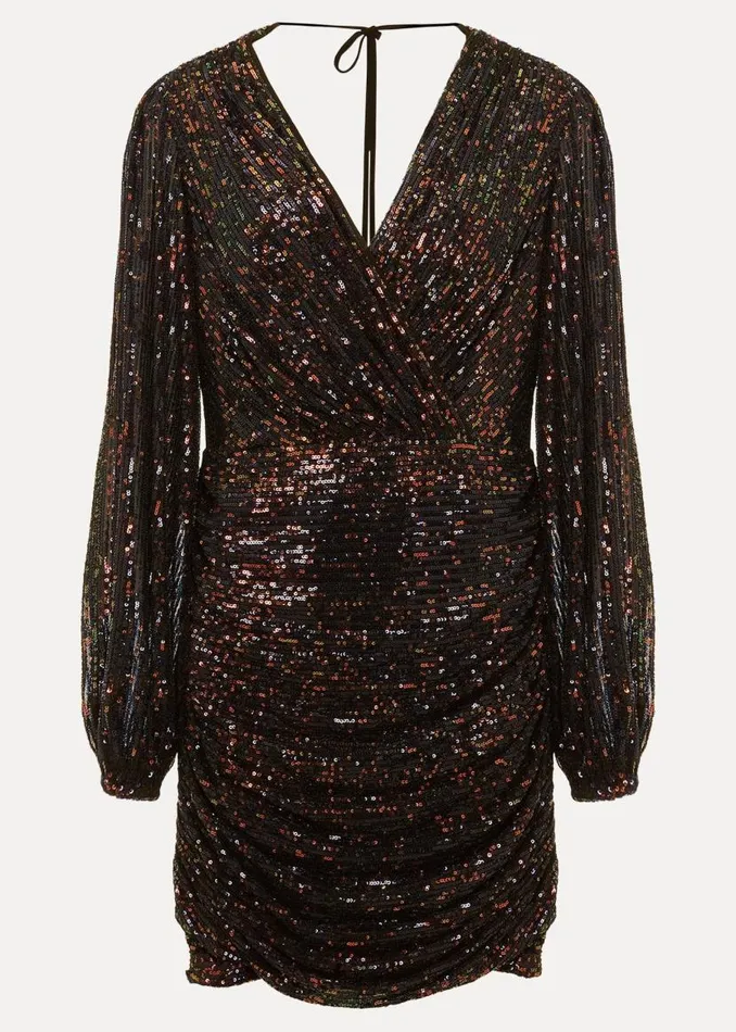 Phase Eight Dresses Ruby Sequin Ruched Mini Dress Purple 8211 Women