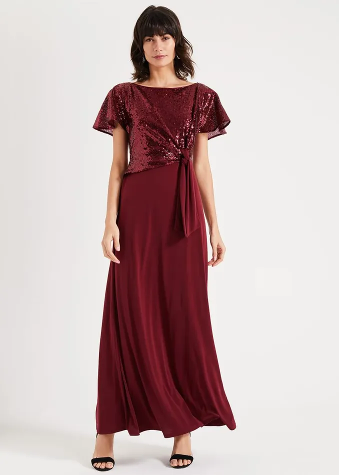 Phase Eight Dresses Rumi Knot Front Maxi Dress Lipstick 8211 Women