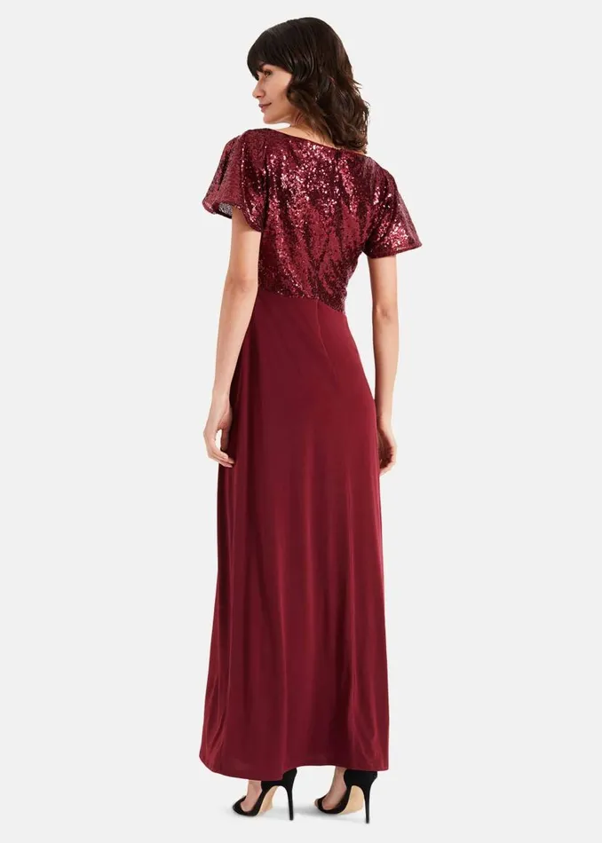 Phase Eight Dresses Rumi Knot Front Maxi Dress Lipstick 8211 Women