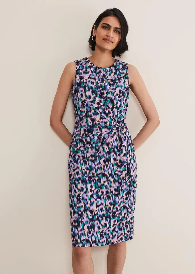 Phase Eight Dresses Sasha Side Tie Jersey Dress Multicoloured 8211 Women