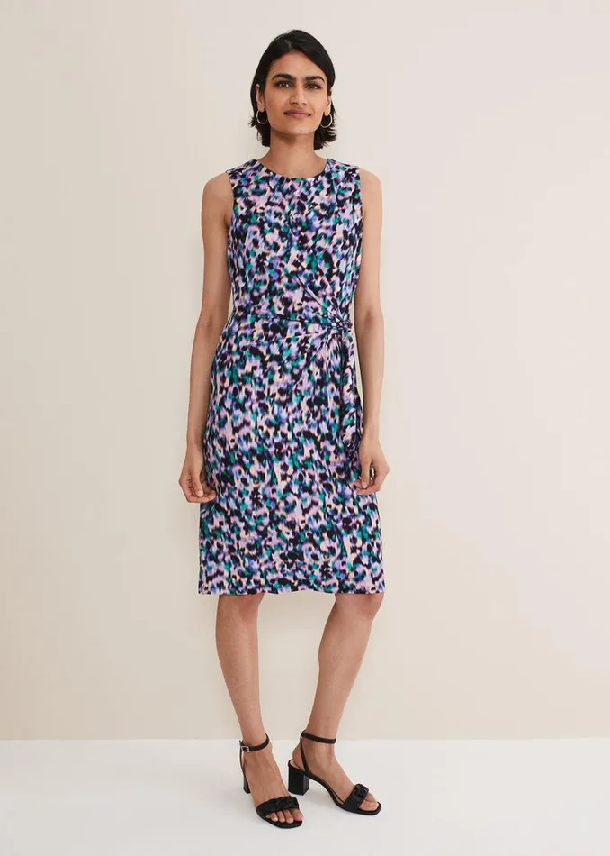 Phase Eight Dresses Sasha Side Tie Jersey Dress Multicoloured 8211 Women