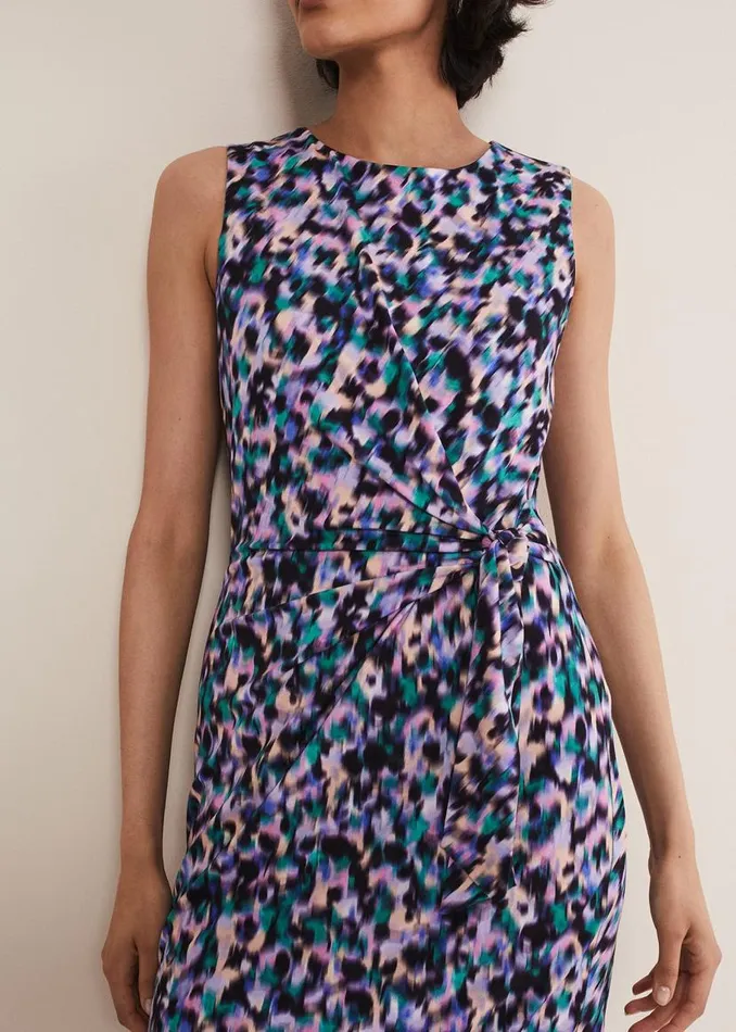 Phase Eight Dresses Sasha Side Tie Jersey Dress Multicoloured 8211 Women
