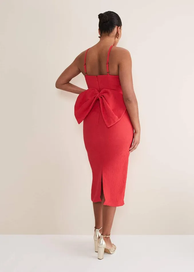 Phase Eight Dresses Sherani Bodycon Midi Dress Red 8211 Women