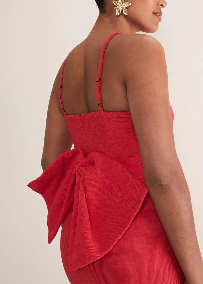 Phase Eight Dresses Sherani Bodycon Midi Dress Red 8211 Women