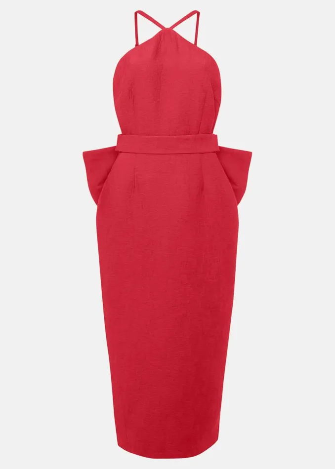 Phase Eight Dresses Sherani Bodycon Midi Dress Red 8211 Women
