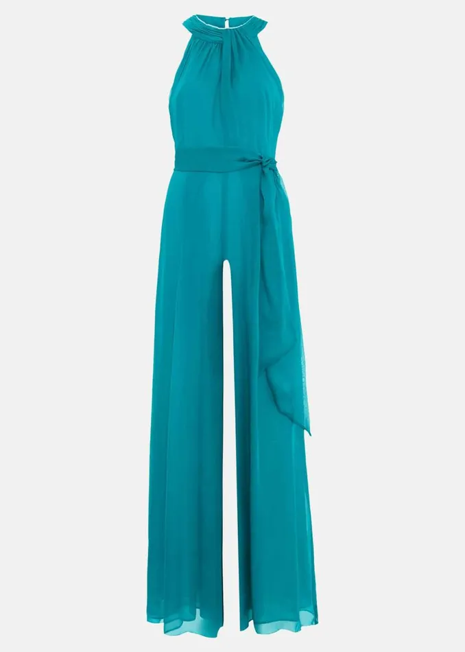 Phase Eight Dresses Susanna Silk Jumpsuit Green 8211 Women