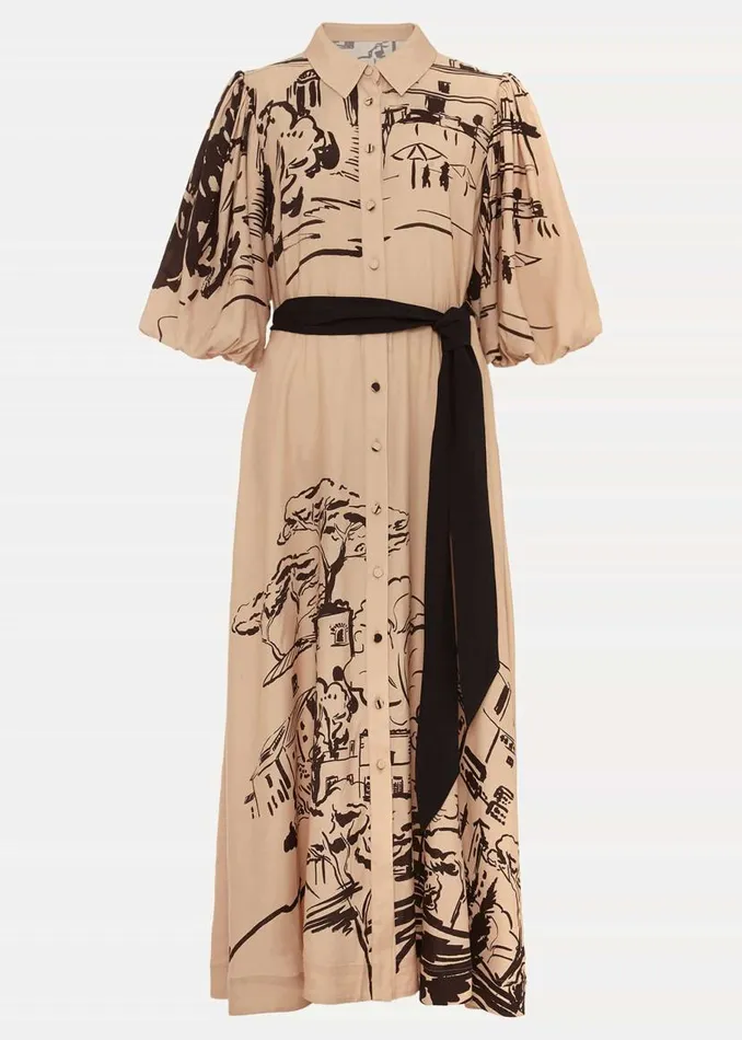 Phase Eight Dresses Tammy Puff Sleeve Shirt Dress Cream 8211 Women