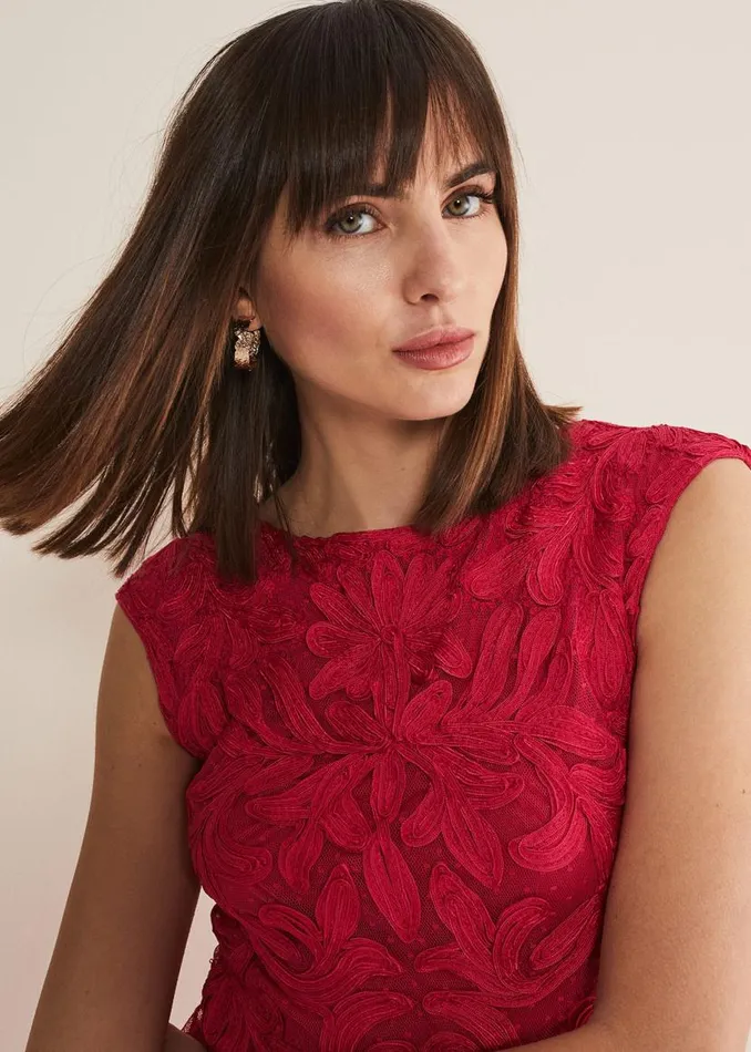 Phase Eight Dresses Tania Tapework Mini Dress Raspberry 8211 Women