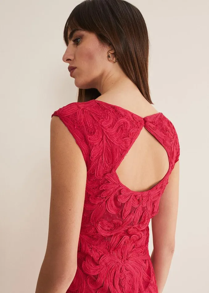 Phase Eight Dresses Tania Tapework Mini Dress Raspberry 8211 Women