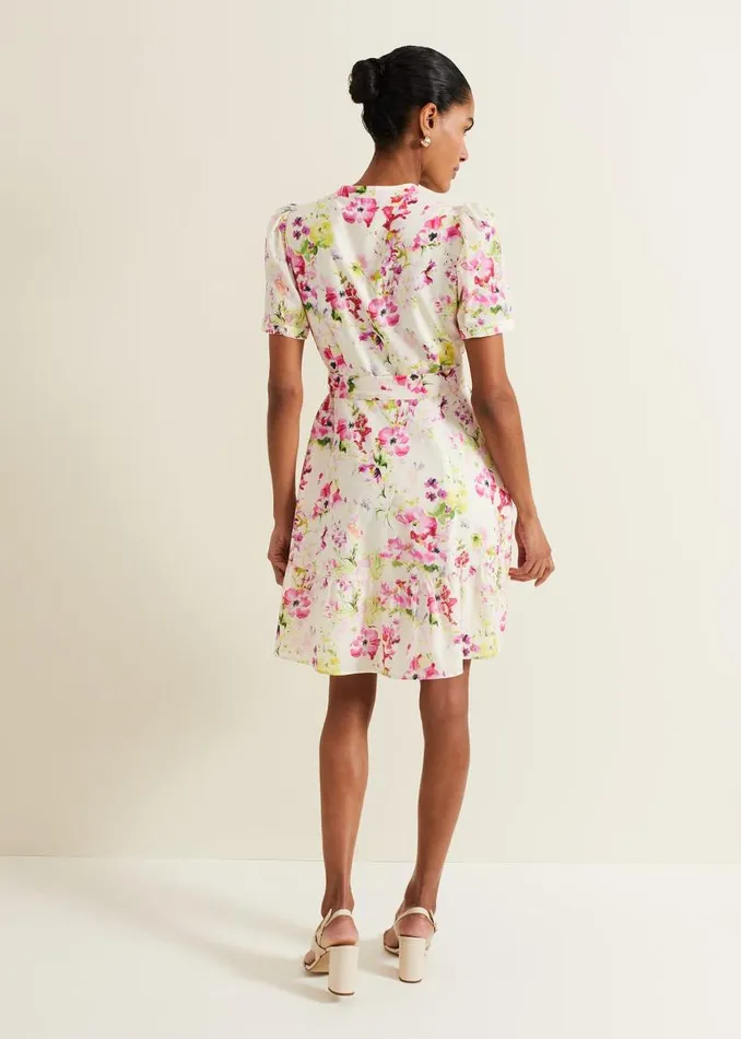 Phase Eight Dresses Velma Cotton Mini Dress Ivory 8211 Women