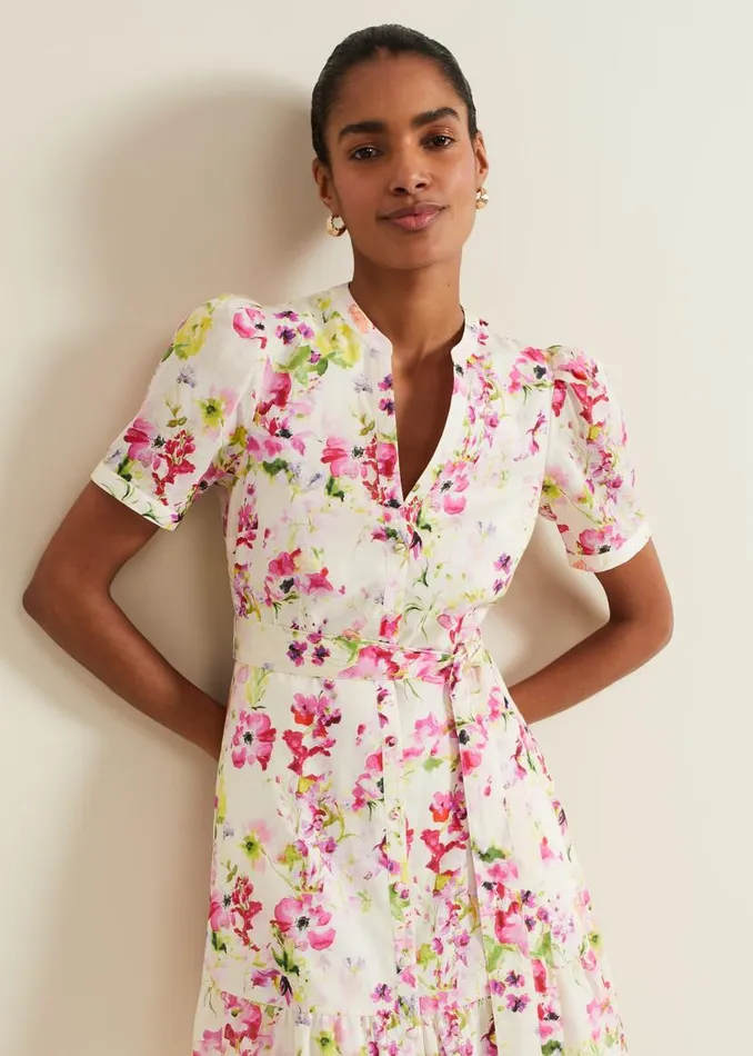 Phase Eight Dresses Velma Cotton Mini Dress Ivory 8211 Women