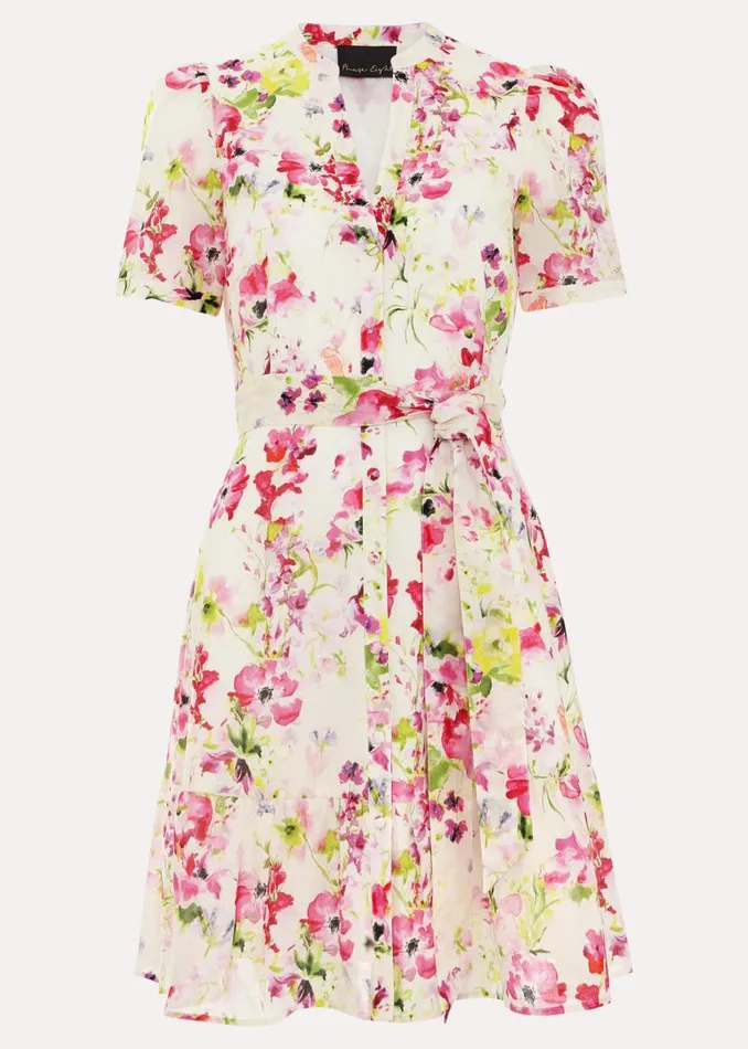 Phase Eight Dresses Velma Cotton Mini Dress Ivory 8211 Women