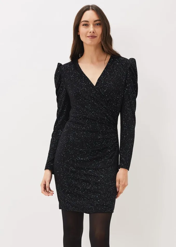 Phase Eight Dresses Venus Shimmer Dress Black 8211 Women