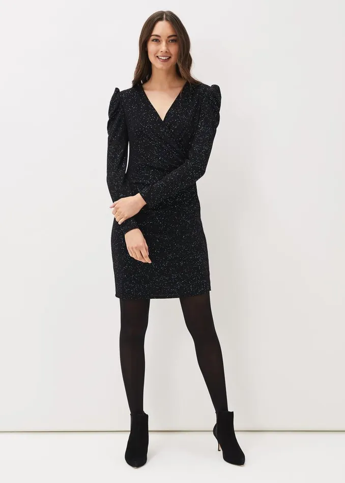 Phase Eight Dresses Venus Shimmer Dress Black 8211 Women