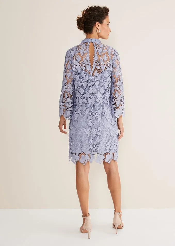 Phase Eight Dresses Verity Floral Lace Dress Cornflower 8211 Women