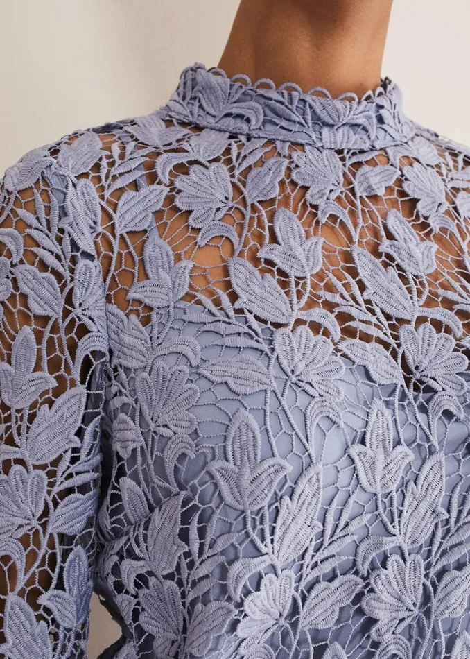 Phase Eight Dresses Verity Floral Lace Dress Cornflower 8211 Women