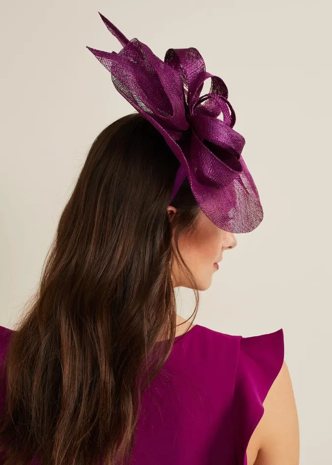 Phase Eight Fascinators and Hats Freeform Bow Disc Fascinator Purple 8211 Women Phase Eight Fascinators and Hats Freeform Bow Disc Fascinator Purple 8211 Women