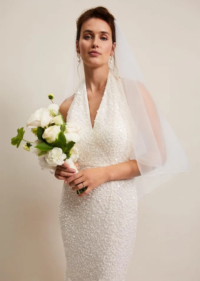 Phase Eight Fascinators and Hats Long Double Tier Veil Ivory 8211 Women