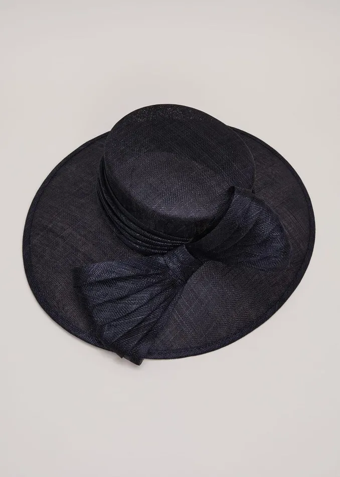 Phase Eight Fascinators and Hats Pleat Bow Hat Navy 8211 Women