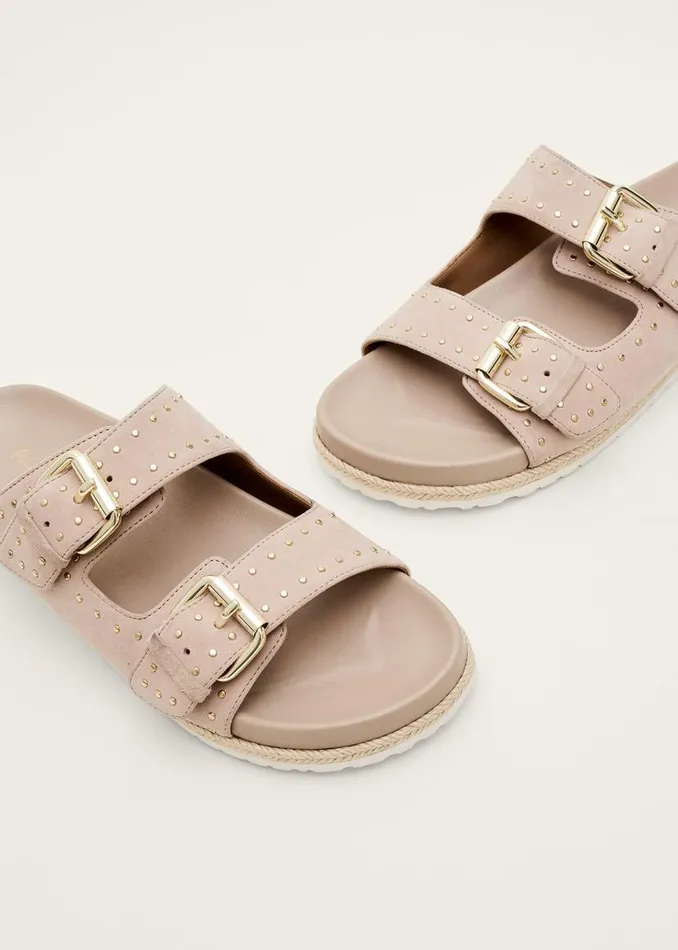 Phase Eight Heels Double Buckle Sandal Neutral 8211 Women