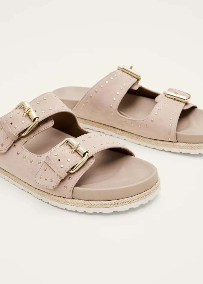 Phase Eight Heels Double Buckle Sandal Neutral 8211 Women