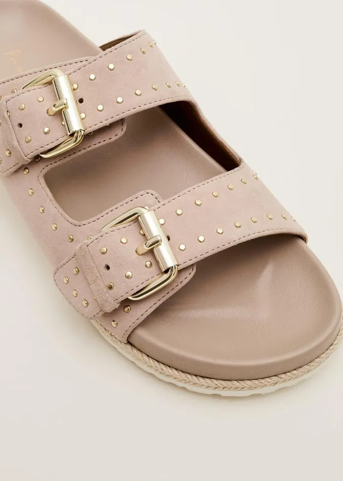 Phase Eight Heels Double Buckle Sandal Neutral 8211 Women