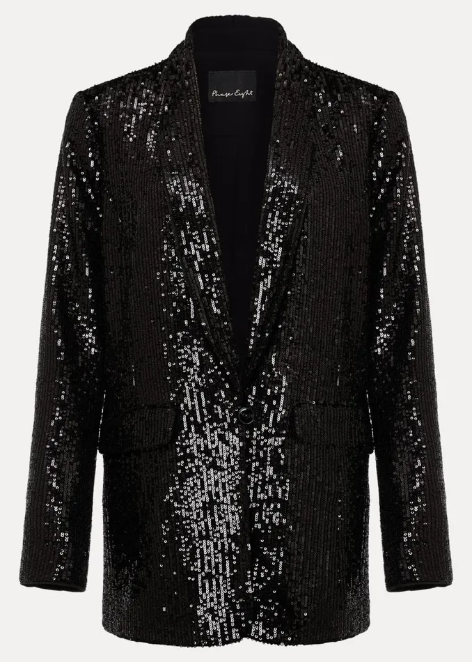 Phase Eight Jackets Ameera Sequin Soft Blazer Black 8211 Women