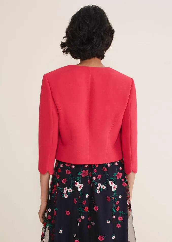 Phase Eight Jackets Cara Textured Jacket Raspberry 8211 Women