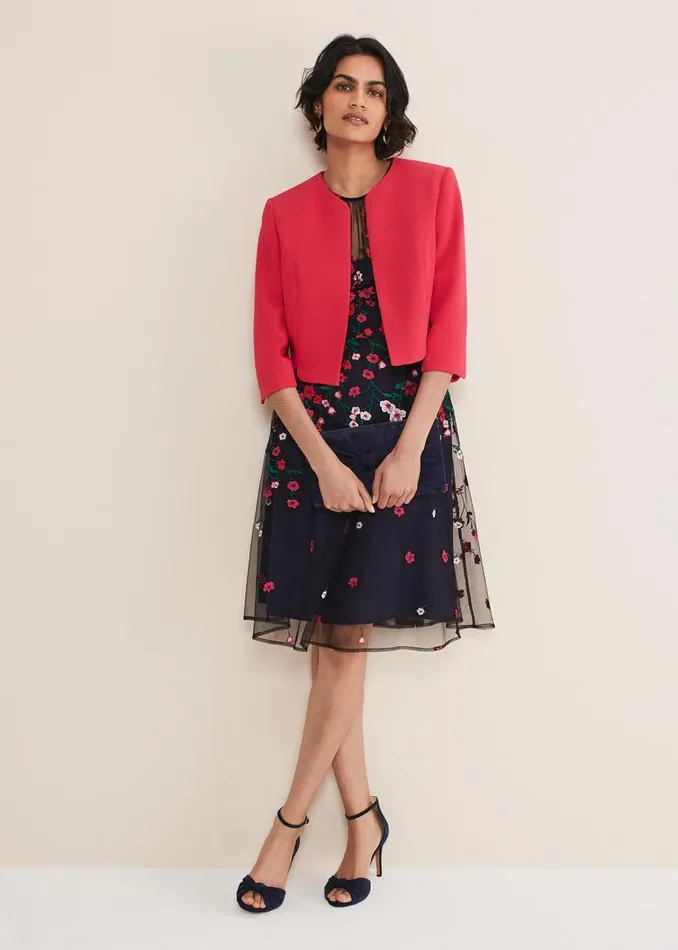 Phase Eight Jackets Cara Textured Jacket Raspberry 8211 Women