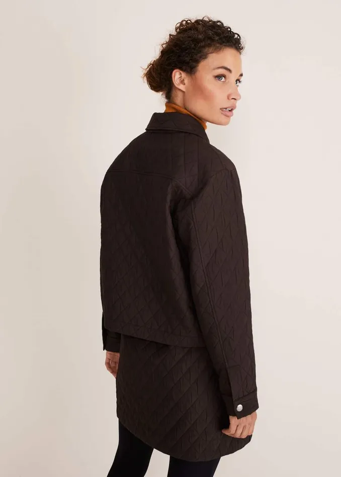 Phase Eight Jackets Chaya Quilted Jacket CoOrd Chocolate 8211 Women
