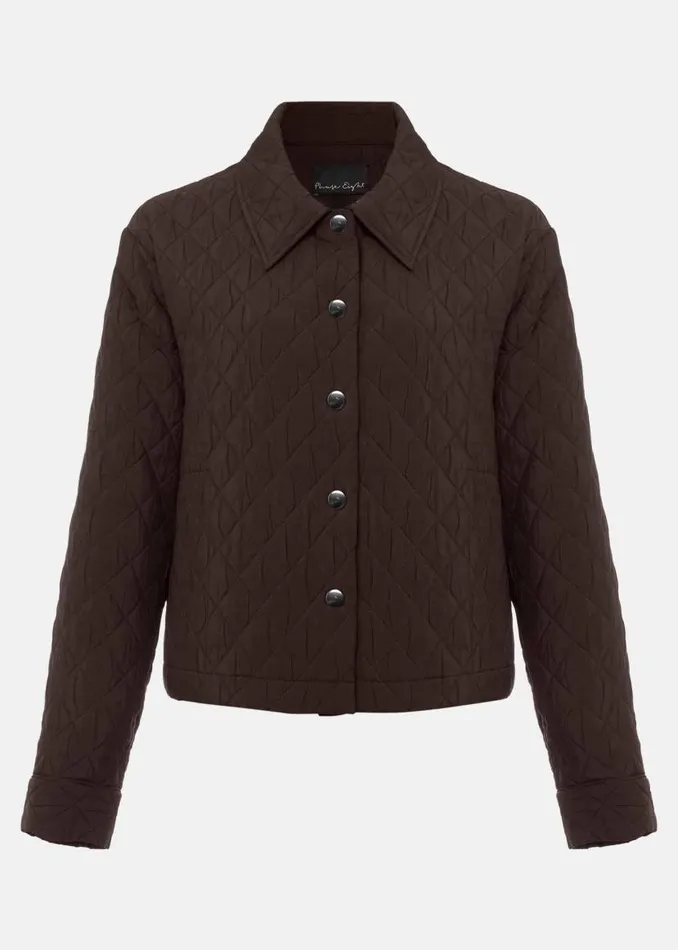 Phase Eight Jackets Chaya Quilted Jacket CoOrd Chocolate 8211 Women