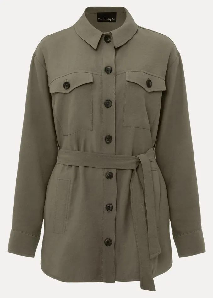 Phase Eight Jackets Leonar CoOrd Shacket Khaki 8211 Women
