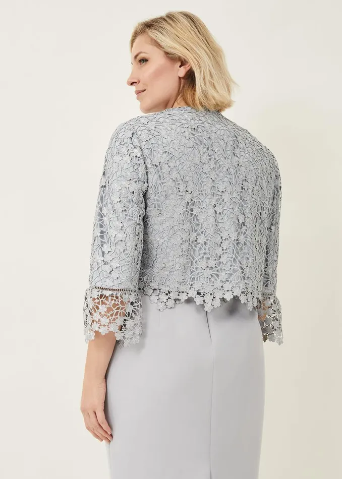 Phase Eight Jackets Mariposa Lace Occasion Jacket Mineral 8211 Women