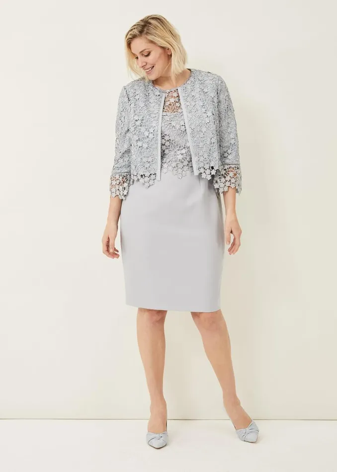 Phase Eight Jackets Mariposa Lace Occasion Jacket Mineral 8211 Women