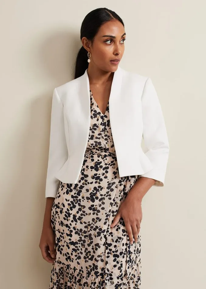 Phase Eight Jackets Petite Daisy Jacket Ivory 8211 Women