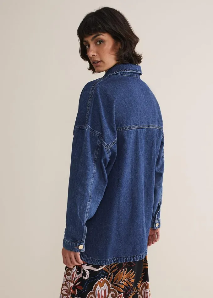 Phase Eight Jackets Tianna Oversized Denim Shacket Denim 8211 Women