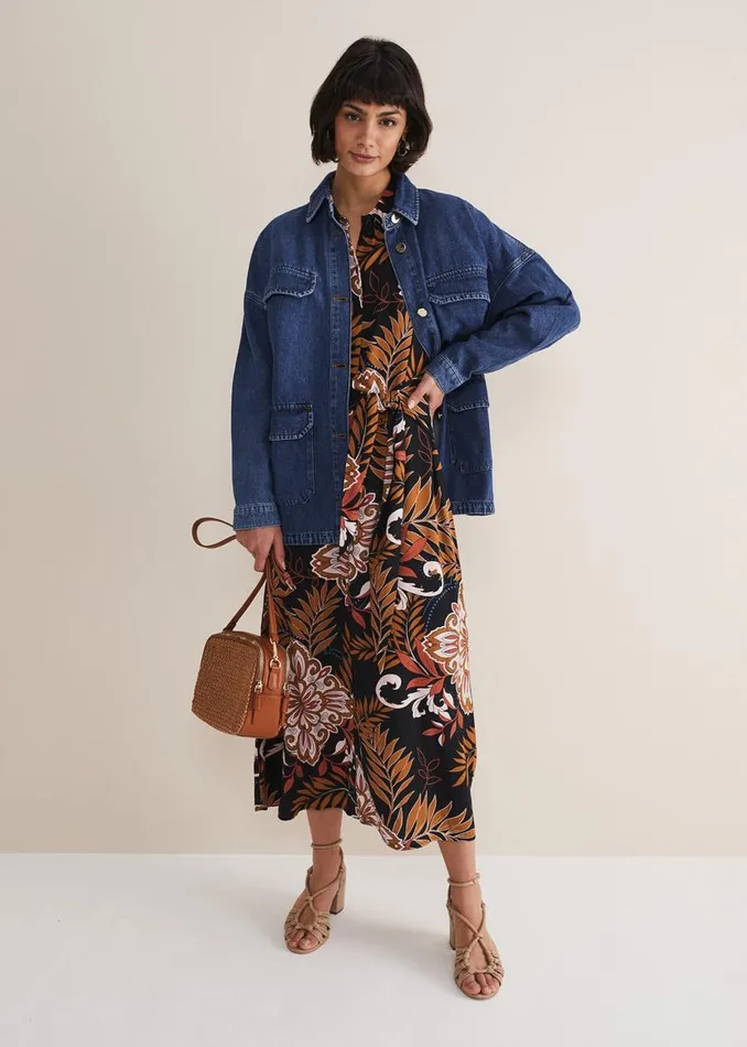 Phase Eight Jackets Tianna Oversized Denim Shacket Denim 8211 Women