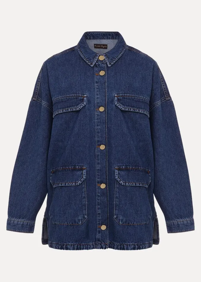 Phase Eight Jackets Tianna Oversized Denim Shacket Denim 8211 Women