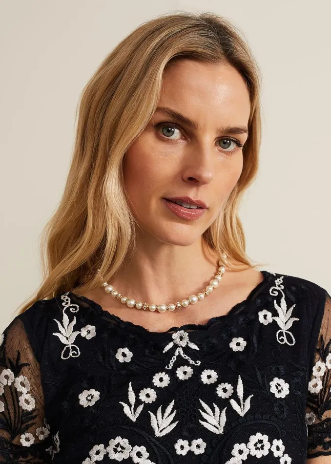Phase Eight Jewellery Bead And Pearl Necklace Ivory 8211 Women
